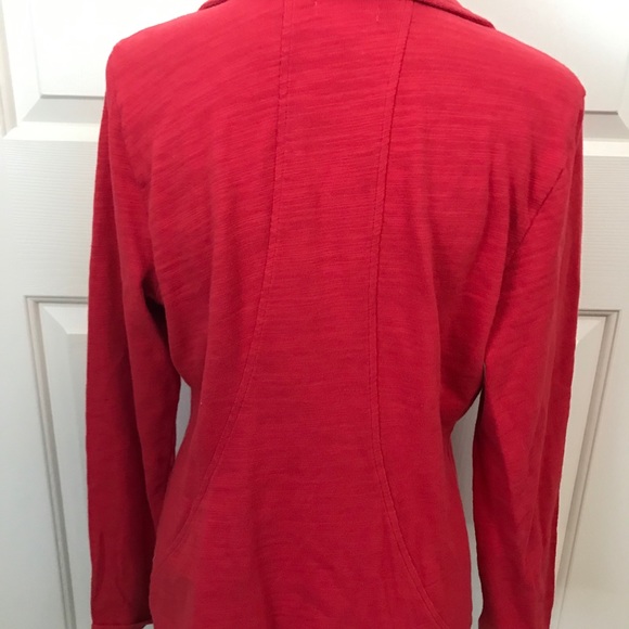 Caslon Red Cotton Blazer XL - Picture 3 of 5